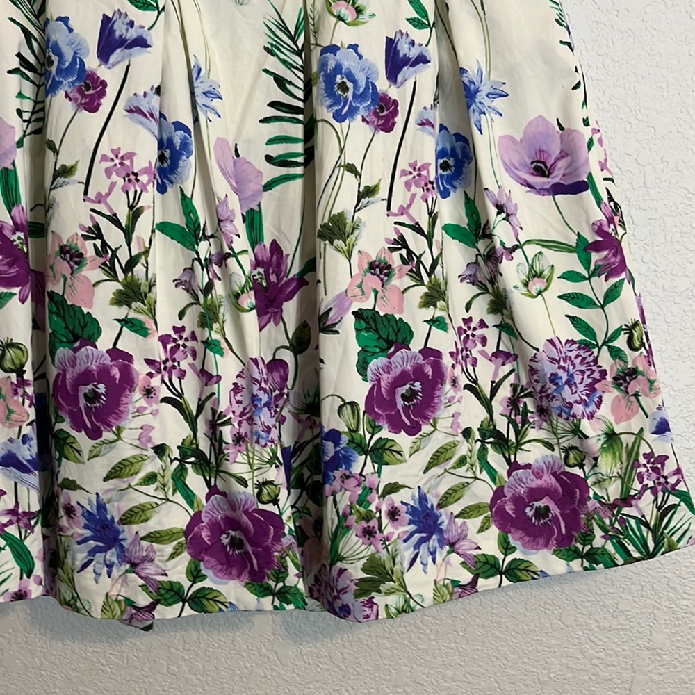 Talbots women’s 10 boho floral print flare mini skirt Office Fairycore Brunch - Picture 4 of 13